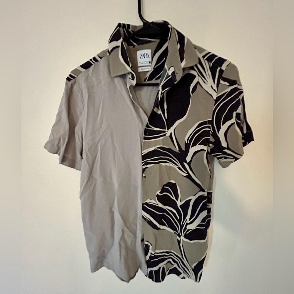 Men’s S Zara Tan Olive Shirt
